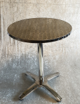 Cafébord Lav, Rund Ø60cm Rustfri stålbordplade (Vindstabil/Heavy)