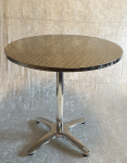 Cafébord Lav, Rund Ø80cm Rustfri stålbordplade (Vindstabil/Heavy)