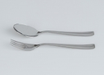 Servering: Serverings-Gaffel (Stor, Blank stål)