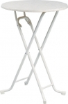 Ståbord / Cafébord Høj, Rund Ø80cm Hvidmeleret Laminatbordplade