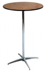 Ståbord / Cafébord Høj, Rund Ø80cm Træbordplade