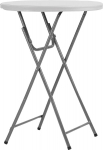 Ståbord / Cafébord Høj, Rund Ø80cm Grå Plastbordplade